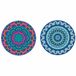Set van 4 pizzaborden van aardewerk Ø 33,5 cm, geometrisch decor, mandala