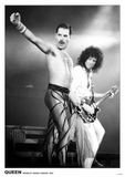 Close Up Queen Live at Wembley Arena1984 Poster Freddy Mercury & Brian May, kunstdruk, toren, in kleur, 59,5 x 84 cm