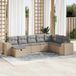 Maison Exclusive - Ensemble de meubles de jardin 8 pièces avec canapé et coussins, beige, en polyrotin