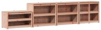vidaXL Buitenkeuken kast MEPPEL, 4 stuks, wit, massief grenenhout