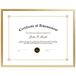 Golden State Art, 8.5 x 11 Aluminium Certificaat Frame, Metalen Diplomaframes voor 8.5 x 11 Documenten, Echte Glazen Voorkant met Schildersezelstandaard (Goud, 1 Stuks)