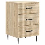 vidaXL Nachtkastje Sonoma Eiken 43 x 41 x 66,5 cm Bewerkt hout