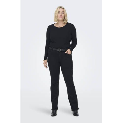 ONLY Carmakoma High Waist Flared Jeans Carsally - Black