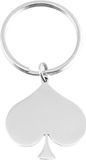 LGT JWLS Lookinggoodtoday Edelstaal Sleutelhanger Zilverkleurig Schoppen