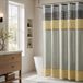 Madison Park Badkamer douche faux zijde stuk gestreepte moderne microvezel badgordijnen, polyester, geel, 72 inch B x 72 inch L (Pack van 1)