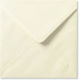 Merkloos / Sans marque Cards & Crafts 100 Luxe metallic vierkante enveloppen - 14x14cm - pearl ivory - 110grams - 140x140mm