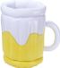 Free and Easy Bekerhouder Bierglas Geel/wit 30 Cm