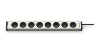 EHMANN 0600x00082033 aluminium stekkerdoos universeel 8-voudig, 3 m voedingskabel