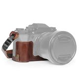 MegaGear Ever Ready Echt lederen halve cameratas, compatibel met Fujifilm X-T5
