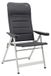 Aluminium chaise pliante, conception ergonomique, gris foncé, 4,9 kg