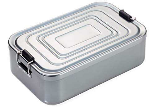 Troika Uniseks lunchbox voor volwassenen, titaniumkleuren, broodtrommel