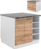 Vicco Fame-Line Keukeneiland – 90 cm zonder werkblad Eik goud/wit