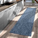 TT Home Vloerkleed voor buiten, keukentapijt, balkon, terras, effen, modern design, kleur: blauw, afmetingen: 240 x 340 cm