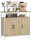 Homcom Dressoir - Spaanplaat - 100x35x88cm - Natuurlijk hout