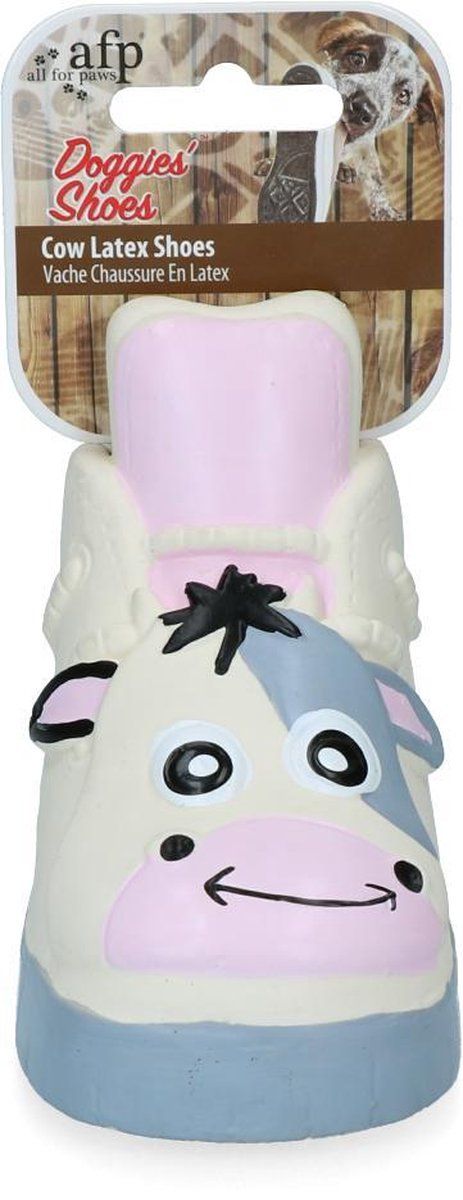 AFP Doggies' Shoes - Cow - Dog Toy - Latex - White