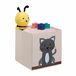 Relaxdays Storage Box Square Cardboard, Fleece, Polyester Beige, Grey