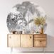 Forêt Tropicale Sticker Mural Rond / Cercle - Diamètre 70 cm - Adhésif + Protection Mate
