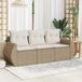 Maison Exclusive - Ensemble de meubles de jardin 3 pièces avec canapé et coussins, beige, en polyrotin