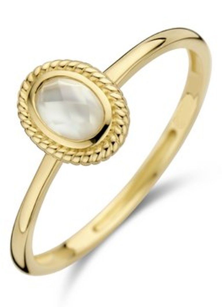 Blush Ring 14 Karaat Geelgoud Zoetwaterparel 1239YMQ