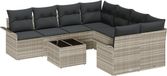 vidaXL Banc de jardin gris clair et gris foncé
