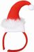 Merkloos Kerst diadeem/haarband - kerstmuts met veren - rood - polyester - Miss Santa