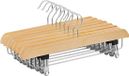 Goodivery® - Houten kleerhangers met antislipclips - Naturel