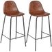 Wellhome Barkruk "Vladi" bruin, 2 stuks