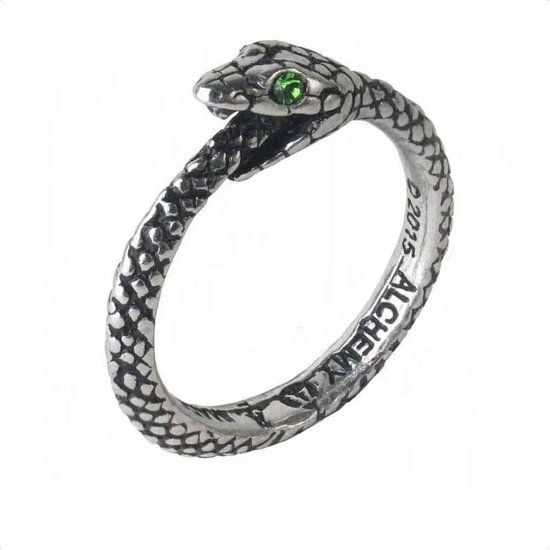 Alchemy Gothic The Sophia Serpent Unisex Ring - Zilver