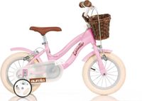 Dino Bikes Retro Meisjesfiets 12 Inch Roze met Zijwieltjes – Meisjesfiets 3-5 Jaar
