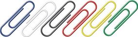 Alco paperclips - 26mm - rond - doos a 100 stuks assorti kleuren - AL-256A