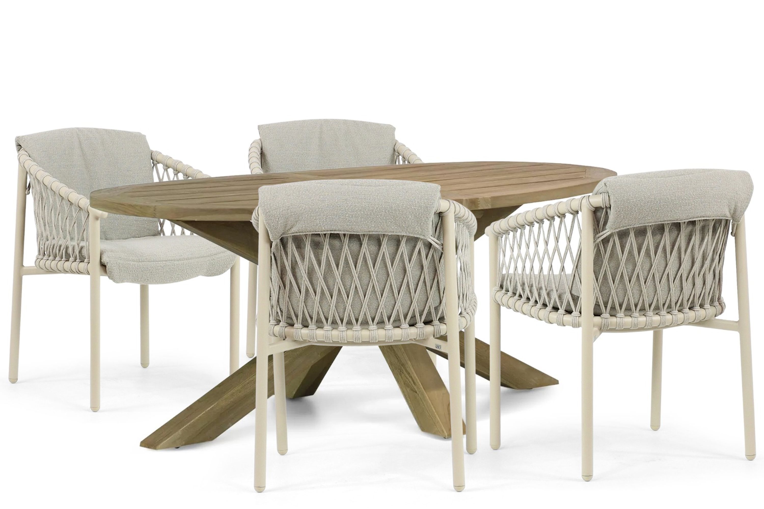 4 Seasons Outdoor Allora/Boston 200 cm dining tuinset 5-delig