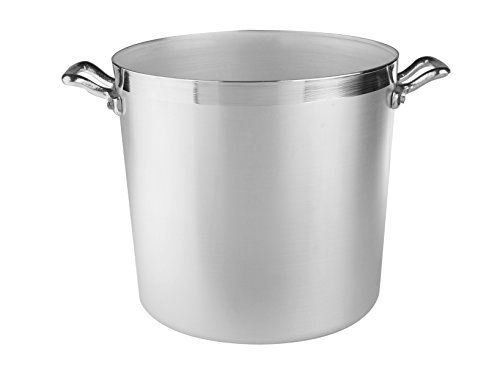 Pentole Agnelli Familie koken aluminium cilindrische voorraadpot met 2 handgrepen, diameter 22 cm, roestvrij staal, zilver, 22 cm
