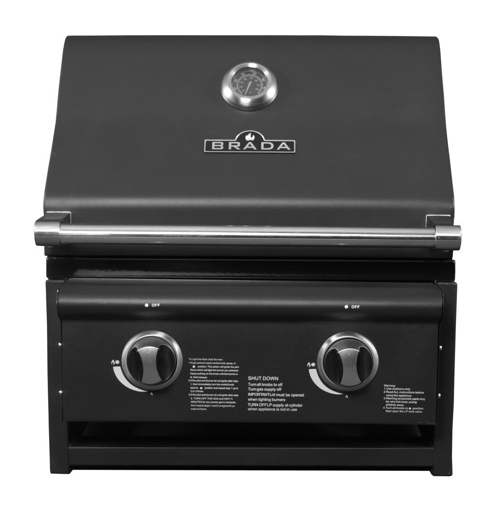 Brada 2000 Tafelblad Gas Barbecue - Zwart