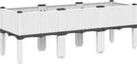 vidaXL Plantenbak met poten 120x40x42 cm polypropeen wit