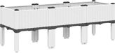 vidaXL Plantenbak met poten 120x40x42 cm polypropeen wit