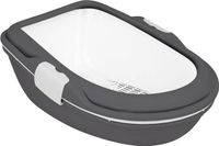 TRIXIE Kattentoilet Primo XXL, met rand, 56 x 25 x 71 cm, grijs/wit