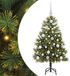 vidaXL Kunstmatige scharnier kerstboom met cones groen 120 cm