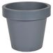 Mega Collections Plantenpot/bloempot - kunststof - grijs - buiten - D40 x H35 cm