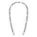 Lucardi Collier Figaro femme en acier - Argenté - 45 cm