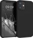 kwmobile hoesje geschikt voor Apple iPhone 12 mini - Hoesje met siliconen coating - Smartphone case in mat noir