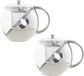 Item International Set van 2 theepotten van glas en RVS 1100 ml met filter en handvat