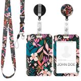 AiQInu Nek Badge Houder Bloemen Clip Nek Badge Houder met Afneembare Lanyard voor Verpleegkundige Arts Leraar Studenten