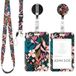 AiQInu Nek Badge Houder Bloemen Clip Nek Badge Houder met Afneembare Lanyard voor Verpleegkundige Arts Leraar Studenten