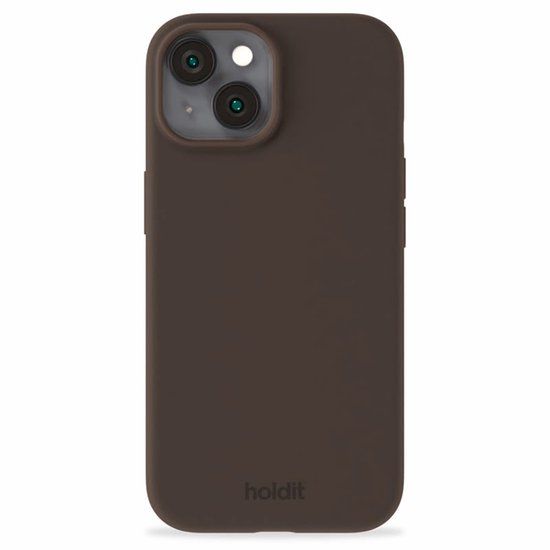 Holdit Silicone Case geschikt voor Apple iPhone 15 - Chocolate