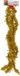 Christmas Gifts Kerstslinger - goud - sterretjes - 270 cm - folie/lametta - kerstboomversiering