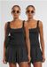 Urban Classics Wide Neck Rib 2Pack Mouwloze top - 4XL - Zwart/Zwart