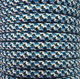 25 m textielkabel, blauw, pixels