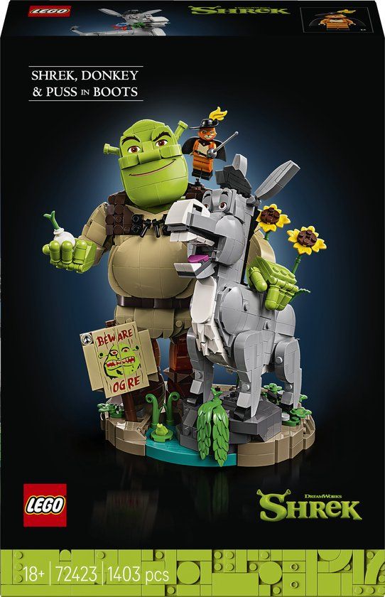 LEGO Shrek: Shrek, Ezel en de Gelaarsde Kat - 72423