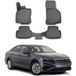 Tapis de sol compatible avec Vw Jetta 2018-2020 Caoutchouc TPE Noir