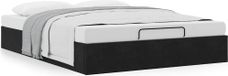 Maison Exclusive - Cadre de lit ottoman sans matelas, noir, 140 x 190 cm, velours